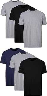 Men's Cotton, Moisture-Wicking Crew Tee Undershirts, Multi-Packs Available