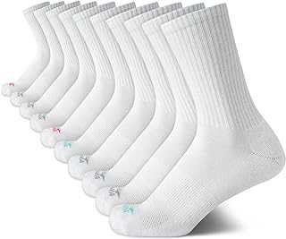 Avia Women's Socks - 10 Pack Performance Cushioned Mid Calf Athletic Crew Socks, Compression Socks for Women, Shoe Size: 4-10