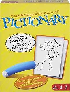 Pictionary Board Game, Drawing Game for Kids, Adults, Families & Game Night, Unique Catch-All Category for 2 Teams (Amazon Exclusive)