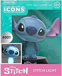 Disney Stitch Icon Light - Cute Collectible Decor, Night Light, and Gift for Lilo and Stitch Fans - 11 cm Tall