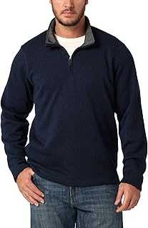 Men's Long Sleeve Fleece Quarter-Zip Sweater