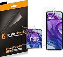 (2 Pack) Designed for Motorola Razr+ / Plus (2024) [2 Main Screen + 2 Front Screen] Screen Protector, High Definition Clear Shield (TPU)