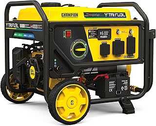 Champion Power Equipment 5000-Watt Electric Start Tri Fuel RV Ready Portable Generator with CO Shield