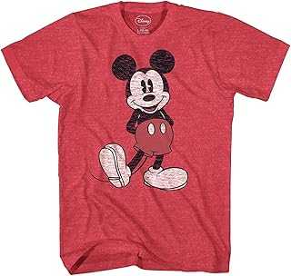 Men's Full Size Mickey Mouse Distressed Look T-Shirt