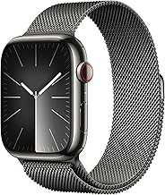 Watch Series 9 [GPS + Cellular 45mm] Smartwatch with Graphite Stainless Steel Case with Graphite Milanese Loop. Fitness Tracker, Blood Oxygen & ECG Apps, Always-On Retina Display