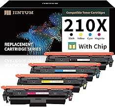 210X Toner Cartridge Replacement for HP 210A 210X Toner Cartridge 4 Pack High Yield Compatible with HP Color Laserjet Pro MFP 4301fdw Toner Cartridge Pro MFP 4301fdw 4301fdn 4201dw 4201dn (7500 Pages)