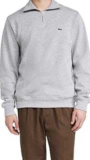 Mens Long Sleeve Quarter Zip Cotton Sweatshirt