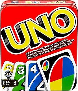 UNO Card Game for Family Night, Travel Game & Gift for Kids in a Collectible Storage Tin for 2-10 Players (Amazon Exclusive)