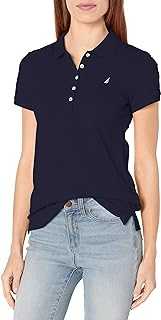 Women's 5-Button Short Sleeve Cotton Polo Shirt