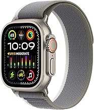 Watch Ultra 2 [GPS + Cellular 49mm] Smartwatch with Rugged Titanium Case & Green/Grey Trail Loop M/L. Fitness Tracker, Precision GPS, Action Button, Extra-Long Battery Life