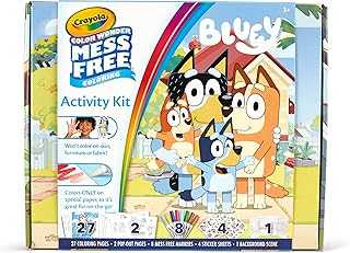 Crayola Color Wonder Bluey Activity Kit, Mess Free Coloring, Toddler Travel Activity, Bluey Toys for Kids, Holiday Gift, Ages 3+