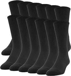 Men's Performance Crew Socks, 12 Pairs