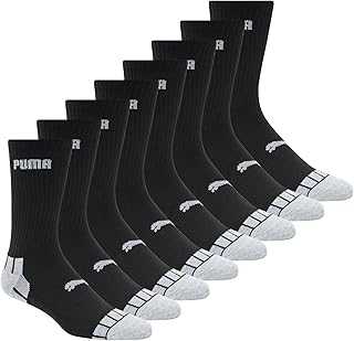 Men's 8 Pack Athletic Cushioned Crew Socks