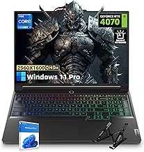 Legion Pro 7 Gaming Laptop, 16" WQXGA 240Hz Display, Intel 24 Cores i9-14900HX, GeForce RTX 4070, 32GB DDR5, 1TB SSD, Backlit Keyboard, Windows 11 Pro,cefesfy Accessories