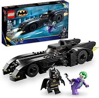 DC Batmobile: Batman vs. The Joker Chase 76224 Building Toy Set, This DC Super Hero Toy Features Batman's Iconic Vehicle with Weapons and a Minifigure Compatible Cockpit, DC Gift for 8 Year Olds