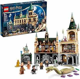 Harry Potter Hogwarts Chamber of Secrets 76389 Castle Toy with The Great Hall, 20th Anniversary Model Set with Collectible Golden Voldemort Minifigure and Glow-in-The-Dark Nearly Headless Nick