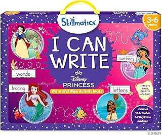 Preschool Learning Activity - I Can Write Disney Princess, Educational Game for Kids, Toddlers, Preschoolers Who Love Toys, Art & Craft Activities, Gifts for Ages 3, 4, 5, 6