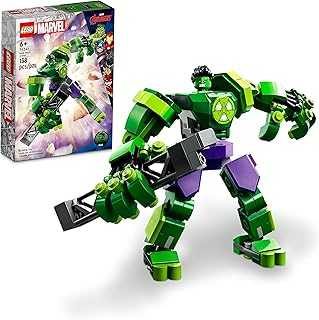 Marvel Hulk Mech Armor 76241, Avengers Action Figure Set, Collectable Super Hero Buildable Toys for Boys and Girls Ages 6 Plus, Gift Idea