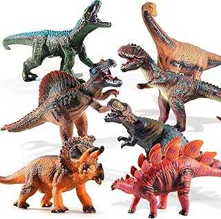 7 Piece Jumbo Dinosaur Toys for Kids 3-5, Large Soft Toys for Dinosaur Lovers, Boys, Toddler Ages 5-7 Years, Perfect Party Favors, Birthday Gifts