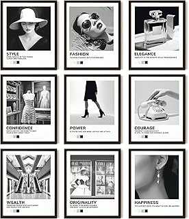 Boujee Room Decor - Black And White Wall Art Posters, Black And White Pictures for Wall Decor, Vintage Fashion Prints Photos Artwork, Black Room Decorations for Women (8x10 UNFRAMED)