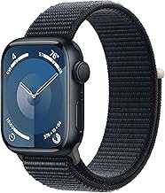 Watch Series 9 [GPS 41mm] Smartwatch with Midnight Aluminum Case with Midnight Sport Loop One Size. Fitness Tracker, ECG Apps, Always-On Retina Display, Carbon Neutral