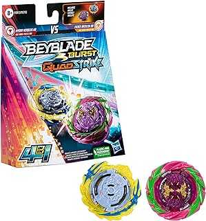 Beyblade Burst QuadStrike Fierce Bazilisk B8 and Hydra Kerbeus K8 Spinning Top Dual Pack, 2 Battling Game Top Toy for Kids Ages 8 and Up