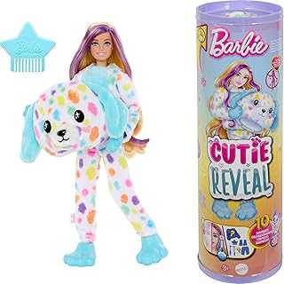 Cutie Reveal Doll & Accessories, Color Dream Series, Rainbow Dalmation Costume & 10 Surprises Including Color Change