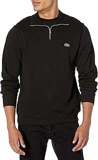 Mens Long Sleeve Quarter Zip Cotton Sweatshirt