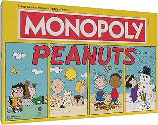 Monopoly Peanuts Board Game, Play as Snoopy on Sled, Baseball Cap, Kite Eating Tree & More, Officially Licensed and Collectible Monopoly Game Based On The Famous Comic Strip Peanuts