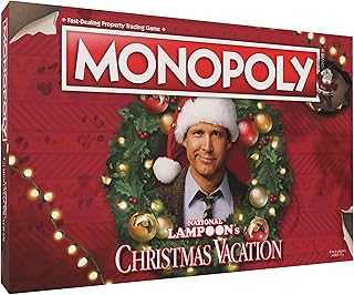 Monopoly National Lampoons Christmas Vacation, Featuring Themed Tokens Squirrel, Egg Nog Glass, Chainsaw & More, 2-6 Players, Ages 15+, Play Time 60+, Officially Licensed National Lampoons Board Game