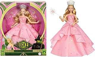 Universal Wicked Deluxe Glinda Fashion Doll & Accessories Including Crown & Scepter, Movie-Inspired Look with Posability