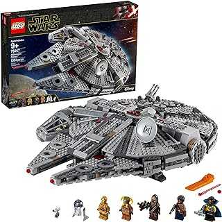 Star Wars Millennium Falcon 75257 Building Set - Starship Model with Finn, Chewbacca, Lando Calrissian, Boolio, C-3PO, R2-D2, and D-O Minifigures, The Rise of Skywalker Movie Collection