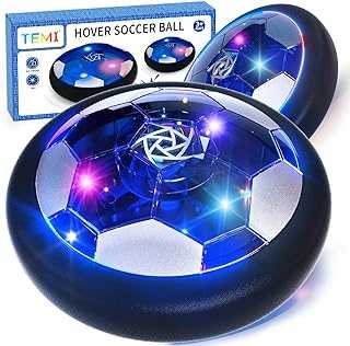 2 Pack Hover Soccer Ball, LED Light Soccer Ball Toys for 3-12 Year Old Boys Girls, Indoor Outdoor Games for Kids Boys, Christmas Birthday Gifts for Kids Boys Girls Age 3 4 5 6 7 8-12 Years Old