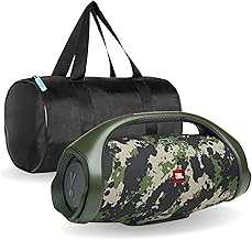 Boombox 2 - Bluetooth Speaker, Powerful Sound Bass, IPX7 Waterproof, 24 Hours Playtime, Powerbank, PartyBoost for Speaker Pairing, for Home and Outdoor, and Megen Pertection Bag (Camo)