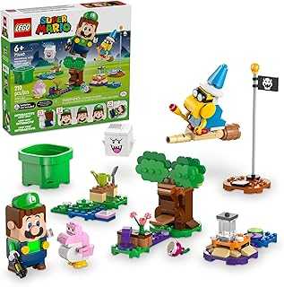 Super Mario Adventures with Interactive Luigi Toy, Nintendo Gift for Boys, Girls and Any Gamers Ages 6 and Up, Garden Playset for Kids, Pink Baby Yoshi Figure, Super Mario Toys, 71440