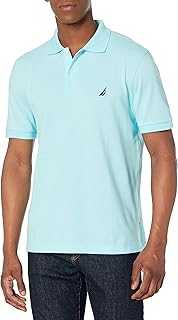 Men's Short Sleeve Solid Cotton Pique Polo Shirt