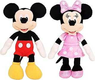 Disney Junior Mickey Mouse and Minnie Mouse Beanbag Plushie 2-Pack Stuffed Animals