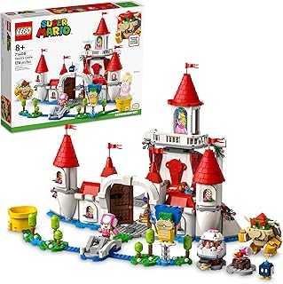 Super Mario Peach’s Castle Expansion Set 71408, Buildable Game Toy, Gifts for Kids Aged 8 Plus with Time Block Plus Bowser and Toadette Figures, to Combine with Starter Course