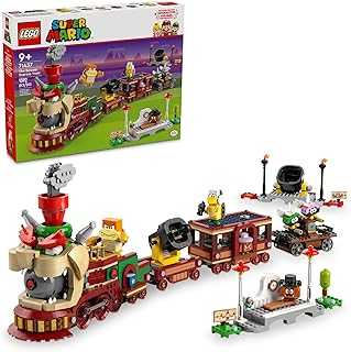 Super Mario The Bowser Express Train Toy Playset, Includes a Hammer Bro, a Boom Boom, 2 Goombas and 2 Para-Biddybuds, Nintendo Birthday Gift for Boys, Girls and Gamers, Mario Toys for Kids, 71437