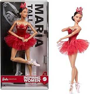 Inspiring Women Doll, Maria Tallchief Collectible in Firebird Ballet Costume, Sparkly Red Dress with Bejeweled Hairpiece