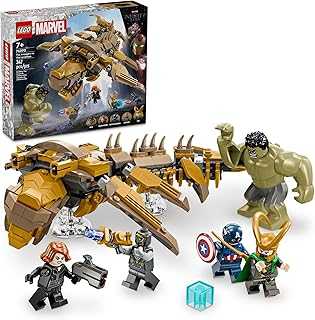 Marvel The Avengers vs. The Leviathan Superhero Toy, Building Set for Kids with Hulk Action Figure Plus 4 Marvel Minifigures, Avengers Birthday Gift for Boys and Girls Ages 7 and Up, 76290