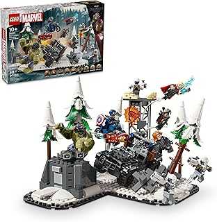 Marvel The Avengers Assemble: Age of Ultron Playset, Buildable Super Hero Toy for Kids, Includes 8 Minifigures and a Large Hulk Figure, Marvel Toy for Boys and Girls Ages 10 and Up, 76291