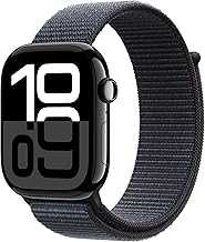 Watch Series 10 [GPS 46mm case] Smartwatch with Jet Black Aluminium Case with Ink Sport Loop. Fitness Tracker, ECG App, Always-On Retina Display, Carbon Neutral