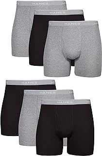 Men's Boxer Briefs, Soft and Breathable Cotton Underwear with ComfortFlex Waistband, Multipack