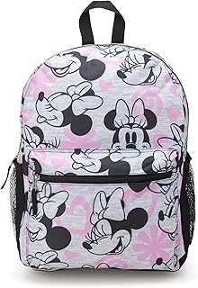 Kids Backpack - Disney Minnie Mouse, Hello Kitty - 16" School Bookbag for Girls, Size One Size, Minnie Pink/Black