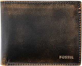 Men's Wade Leather Bifold with Flip ID Wallet, Black, (Model: ML3882001)