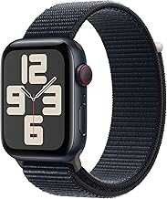 Apple Watch SE (2nd Gen) [GPS + Cellular, 44mm] - Midnight Aluminum Case with Midnight Sport Loop Band, M/L (Renewed)