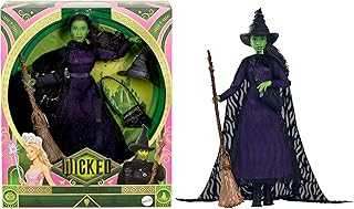 Universal Wicked Deluxe Elphaba Fashion Doll & Accessories, Movie-Inspired Look with Braided Hair & Posability