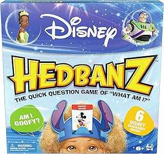 Disney Hedbanz, Hilarious Picture Guessing Game with Popular Disney Characters, Kids Games, Christmas Gifts for Kids, for Ages 6+