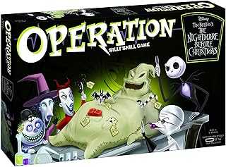 Operation: Disney The Nightmare Before Christmas Board Game | Collectible Operation Game | Featuring Oogie Boogie & Nightmare Before Christmas Artwork, 1+ Players